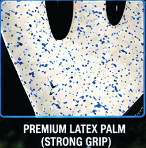 Gants de gardien de but de football bleu-noir avec paume en latex, sangle de poignet, protection des doigts, respirants, adhérence sportive pour l'entraînement - Product Image 5