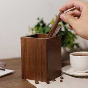 Sustainable Wooden Cutlery <b>Storage</b> Box Dining <b>Table</b> Utensil Holder - Product Image 4