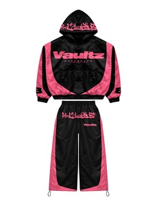 Ensemble de survêtement coupe-vent multi-designs |   Hoodie court et pantalon |   Fabricant de Marques Privées OEM - Product Image 4