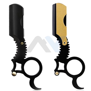 Rasoir à Lame Droite Pliant Premium avec Lames Interchangeables pour Coupes de Cheveux, Façonnage des Sourcils, Rasage du Visage et du Corps – Professionnel - Product Image 2