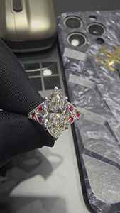 แหวนแต่งงานเพชรทองคำขาว 14k ทันสมัย ได้รับการรับรองจาก IGI เพชรเพาะเลี้ยงในห้องปฏิบัติการ ระยิบระยับสวยงาม ของขวัญเครื่องประดับสุดหรูสำหรับโอกาสพิเศษ - Product Image 6