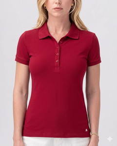 New Design Eco-Friendly Knitted <b>Plain</b> Dyed Women's Polo Shirt Custom Logo High Quality Casual Wear Needle Detection - Product Image 4
