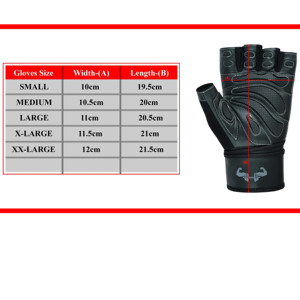 Weight Lifting Gloves <b>Half</b> Finger Leather Adjustable Wrist Strap Breathable Non <b>Slip</b> Gym Fitness Gloves For Men - Product Image 6