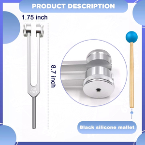 สินค้าขายดี ตะเกียงเสียงความถี่ 136.1Hz คุณภาพสูง ผลิตจากอลูมิเนียมอัลลอยด์ สำหรับการบำบัดด้วยเสียง พร้อมค้อนสำหรับการสั่นสะเทือนและการนวด - Product Image 5