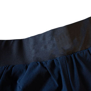 Shorts d'arts martiaux bleu marine, taille élastique, design plissé, haute qualité, unisexe, sur mesure, shorts MMA, vêtements de combat, 100% coton - Product Image 4