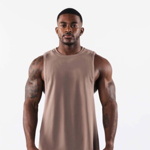 Custom New Black Private Label Cotton Workout Men Sleeveless T Shirt Oversized Cut Off Fitness Gym Tank <b>Top</b> Men Fashion Tank <b>Top</b> - Product Image 1