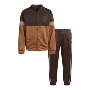 Ensemble de survêtement pour homme, coupe classique, nouvelle collection, vêtements d'hiver, fermeture élastique à la taille, manches longues, col montant, couleurs unies, qualité supérieure - Product Image 3
