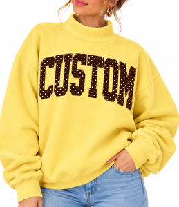 Sweat-shirt à col montant en molleton de coton pour femme, personnalisé avec logo brodé, coupe oversize, style streetwear doux, pull-over - Product Image 5