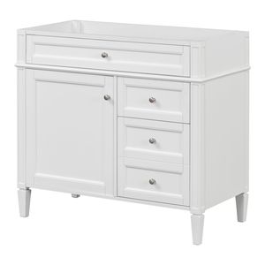 Mobile Bagno Moderno da 36 Pollici Senza Piano, Struttura in Legno Massello con 2 Cassetti a Ribalta e 2 Cassetti Standard - Product Image 5