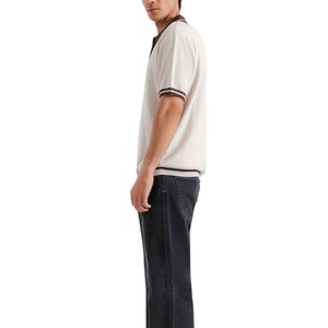 Nouvelle Chemise Homme 2026 à Manches Courtes Couleur Unie en Piqué de Nylon Coupe Droite Style Décontracté Vert Olive avec Boutons Brodés - Product Image 3