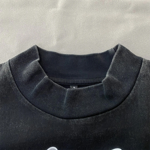 Wholesale custom <b>Men's</b> Long Sleeve T-<b>Shirt</b> Gothic <b>Skull</b> Print Oversized O-Neck Knitted Jersey Streetwear - Product Image 4
