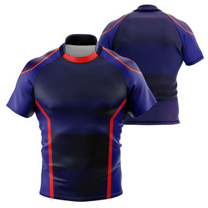 Camiseta de Rugby Personalizada con Etiqueta Privada, Nueva Llegada, Suministro Directo de Fábrica, Transpirable, Diferentes Tallas, Servicio OEM ODM, Precio Económico - Product Image 1
