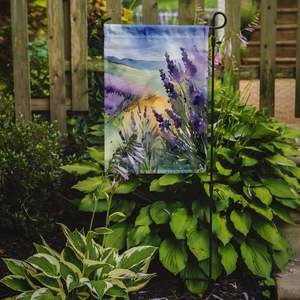 Bandera de jardín de acuarela de lavanda Buzón multicolor Bandera decorativa de patio para ilustraciones de patio para macizos de flores y jardines - Product Image 2