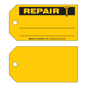 Etiqueta de Producción Brady REPAIR para la Identificación del Estado de Mantenimiento y Reparación de Equipos - Product Image 3