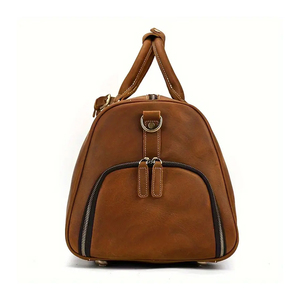 Factory <b>Cheap</b> Price Leather Duffle Bags Plain Solid Color Customized Bags High Quality Duffle Bags For Sale - Product Image 2
