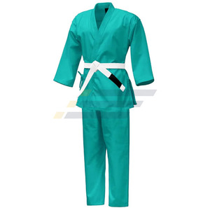 Uniforme Profesional de Taekwondo Blanco de Poliéster/Algodón para Adultos Unisex con Cuello en V e Impresión en la Espalda Hecho en Pakistán - Product Image 5