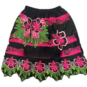 Falda Hawaiana Personalizada con Bordado, Tallas Grandes, de la Mejor Calidad, Transpirable, 100% Algodón, con Abertura Lateral, Estilo Polinesio, Nueva y Exclusiva - Product Image 5