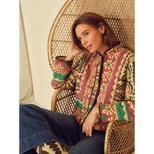 Chaqueta Suzani Personalizada para Mujer, Multicolor, Bordado Étnico, Patchwork, Estilo Bohemio, Ropa Exterior Informal - Product Image 1