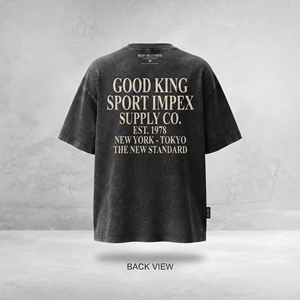 Camiseta de hombre personalizada, ecológica, de algodón grueso, estilo vintage con lavado ácido, con estampado puff frontal, lisa, de corte holgado, estilo streetwear, OEM - Product Image 2