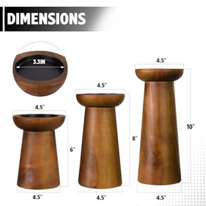 Porte-bougies en bois de Sheesham, fabrication sur mesure, vente en gros |   Aqdus Saleem Inde - Product Image 3