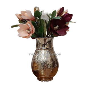 Lot de 2 vases à fleurs en fer forgé, style européen, finition marron antique, texture martelée, pour décoration de style côtier - Product Image 5