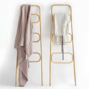 Rattan towel <b>ladder</b> best discount stack holder rack bathrooms organization eco-friendly cane <b>ladders</b> - Product Image 6