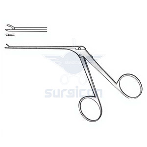 Micro-pince auriculaire droite 110 mm, longueur de la tige 0,9 mm, longueur de la coupelle 1,0 mm, largeur de la coupelle 1,0 mm, en acier inoxydable de précision, pour microchirurgie ORL - Product Image 1