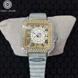 Montre carrée pour femme Charm_Jewells en acier inoxydable, cadran de 30 mm, date analogique, luxe, mode, fermoir papillon, mouvement à quartz - Product Image 3