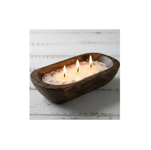 Cuenco de madera 100% natural para velas y decoración del hogar, portavelas rectangular de madera. - Product Image 2