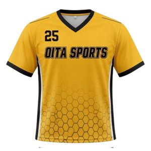 Ensemble d'uniformes de lacrosse jaunes unisexes en polyester, coupe athlétique, maillot et short légers, tenue de sport d'équipe pour les matchs - Product Image 3