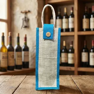Bolsa de Yute de Primera Calidad para Botellas, Duradera, Ecológica y Reutilizable, para Vino, Bebidas y Regalos - Product Image 2