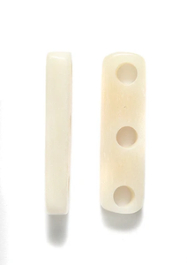 Separadores de Hueso de Búfalo Natural Blanco Tallado con 3 Agujeros, Ecológicos, Hechos a Mano, Conector de Joyería Multihilo, Tribal, Navidad - Product Image 5