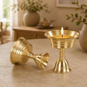 UO High Quality Brass Vintage <b>Small</b> <b>Candle</b> Holder With Polish Religious Activities For Home Decoration Metal <b>Candle</b> Holder By UO - Product Image 3