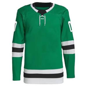 Maillot de hockey sur glace vierge, uni, 100 % polyester, manches longues, col en V, séchage rapide, respirant, sublimé, personnalisable, écologique - Product Image 6