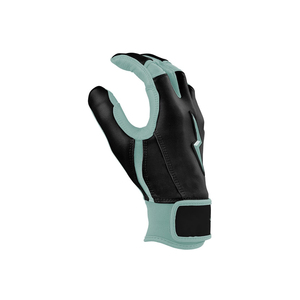 Gants de frappeur de baseball en cuir à doigts complets, ambidextres, fermeture auto-agrippante, excellente adhérence, jaune personnalisé – Offre Spéciale - Product Image 4