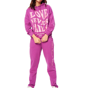 Ensemble de survêtement d'hiver en coton à capuche pour femme 2026 – Tenue de sport respirante deux pièces (sweat-shirt et pantalon de jogging) - Product Image 1