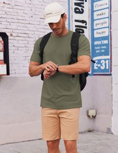 Men's Cotton Spandex T-Shirt Digital Print O-Neck Short Sleeve Loose Fit Eco-Friendly Quick Dry Breathable Casual 180g Knitted - Product Image 5
