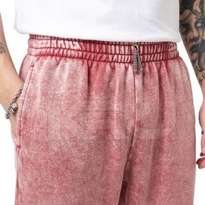 New Acid Wash Canvas <b>Elastic</b> Waist Casual Modern Design Cotton Fabric <b>Trouser</b> for Men Street Fashion Daily Wear Clothing - Product Image 5