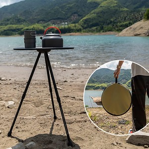 Có thể điều chỉnh chiều cao Vòng cắm trại bảng ABS Tabletop & hợp kim nhôm kính thiên văn chân nhỏ gọn Gấp Cắm Trại bảng Dã Ngoại bảng - Product Image 6