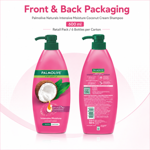 Palmolive Naturals Intensive Moisture Coconut Cream <b>Shampoo</b> 600ml | 2-in-1 Smoothing Straightening - Product Image 4