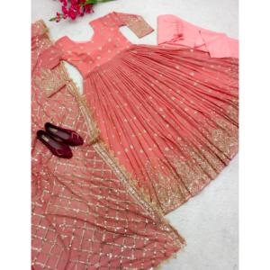 Designer Women's <b>Party</b> Wear Gown with Pent and Dupatta Set Elegant Wedding Attire - Product Image 1