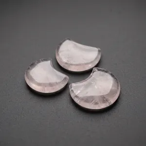 Cabochon en quartz cristal naturel transparent, pierre lune croissante non montée pour la fabrication de bijoux - Product Image 2