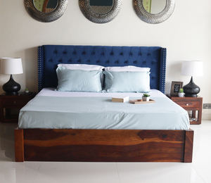 Cama Doble Decorativa Moderna 2026 de Madera Maciza Tallada a Mano con Almacenamiento, Muebles de Dormitorio de Lujo Ecológicos para Adultos, Cómodos - Product Image 6