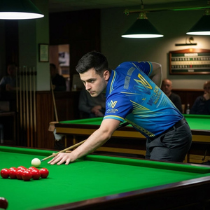Lightweight Cross Snooker <b>Half</b> Sleeve Jersey Durable Comfortable Performance Wear for Professional and Amateur Players. - Product Image 5