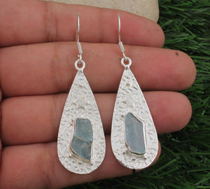 Sterling <b>Silver</b> Plated Luxury Drop <b>Earrings</b> Rhodium Finish <b>Long</b> Lasting Women Wholesale - Product Image 3