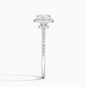 BOJ <b>Ring</b> 0100 Cushion Cut 925 <b>Silver</b> Halo Stone Prong Setting <b>Solitaire</b> Diamond <b>Ring</b> 2ct D Color VVS1 Moissanite GRA Certified - Product Image 3