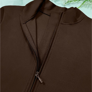 Al por mayor: Monos de yoga elásticos de una pieza para mujer, Ropa de gimnasio, Tops de yoga con cremallera de manga larga para mujer - Product Image 5