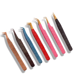 Offre Spéciale pince à épiler colorée multifonctionnelle ensemble matériel en acier inoxydable pince à épiler d'extension de cils en gros - Product Image 2