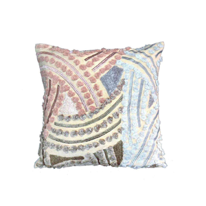 Abstract Tufted Cushion Cover <b>Soft</b> Textured Fabric Decorative Throw <b>Pillow</b> Case | Pastel Geometric Design for Living Room Decor - Product Image 1