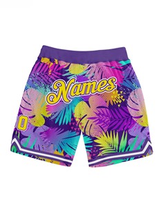Shorts de bain pour hommes à imprimé floral tropical, séchage rapide, taille élastique, style décontracté, taille mi-haute, longueur courte - Product Image 1